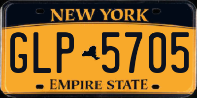 NY license plate GLP5705