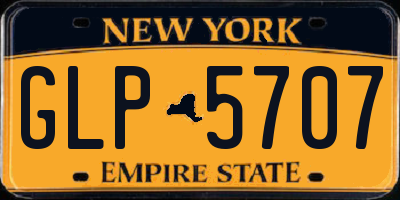 NY license plate GLP5707