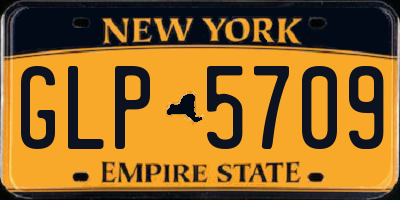 NY license plate GLP5709