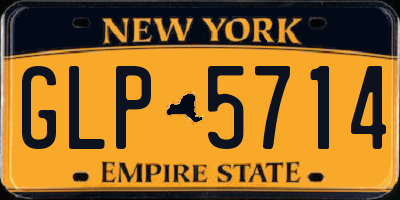 NY license plate GLP5714