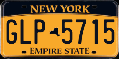 NY license plate GLP5715