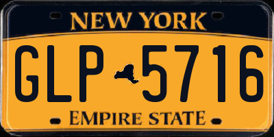 NY license plate GLP5716