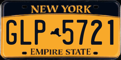 NY license plate GLP5721