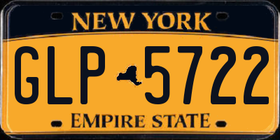 NY license plate GLP5722