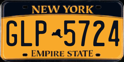 NY license plate GLP5724