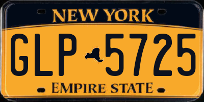 NY license plate GLP5725