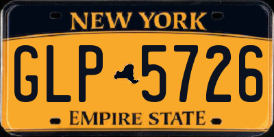 NY license plate GLP5726