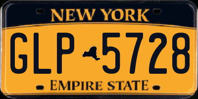 NY license plate GLP5728