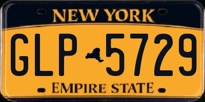 NY license plate GLP5729