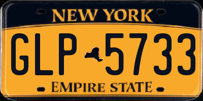NY license plate GLP5733