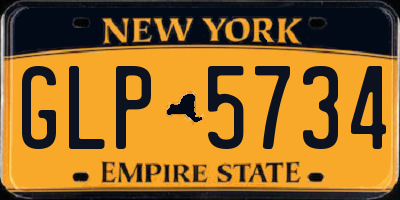 NY license plate GLP5734