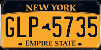 NY license plate GLP5735
