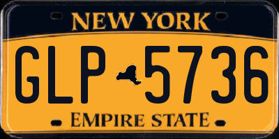 NY license plate GLP5736