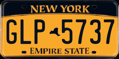 NY license plate GLP5737
