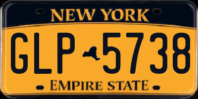 NY license plate GLP5738