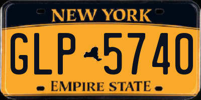 NY license plate GLP5740