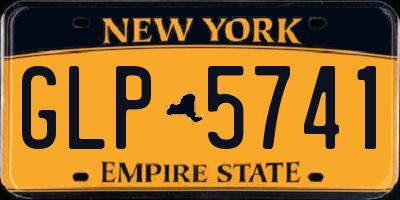 NY license plate GLP5741