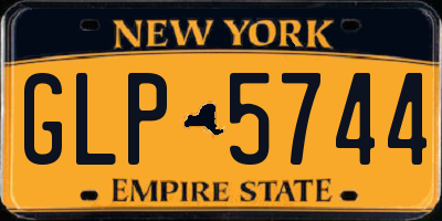 NY license plate GLP5744