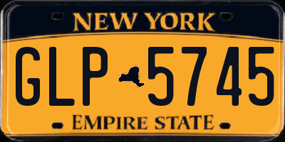 NY license plate GLP5745