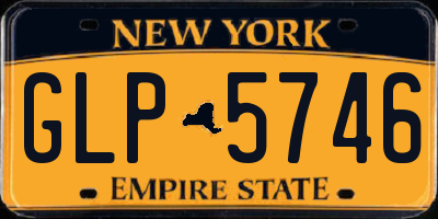NY license plate GLP5746