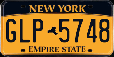 NY license plate GLP5748