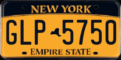 NY license plate GLP5750