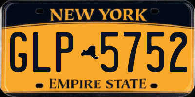 NY license plate GLP5752