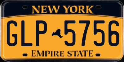 NY license plate GLP5756