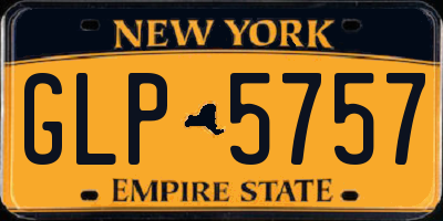 NY license plate GLP5757