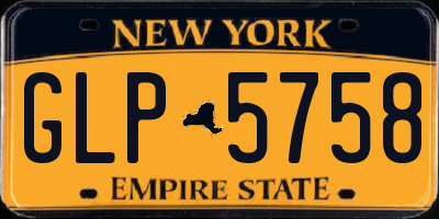 NY license plate GLP5758