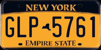 NY license plate GLP5761