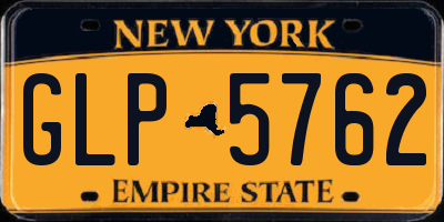 NY license plate GLP5762