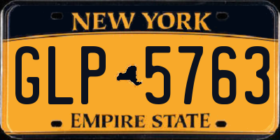 NY license plate GLP5763