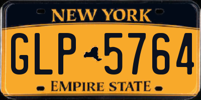 NY license plate GLP5764