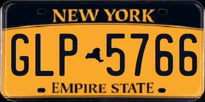 NY license plate GLP5766