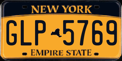 NY license plate GLP5769