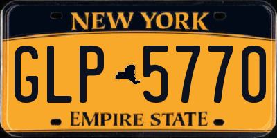 NY license plate GLP5770