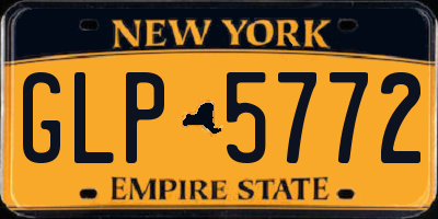 NY license plate GLP5772