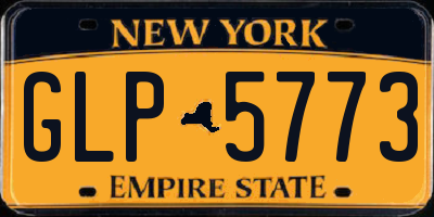 NY license plate GLP5773