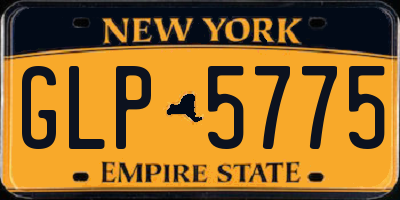 NY license plate GLP5775