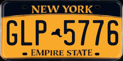 NY license plate GLP5776