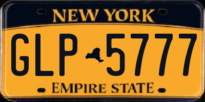 NY license plate GLP5777