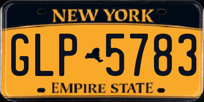 NY license plate GLP5783