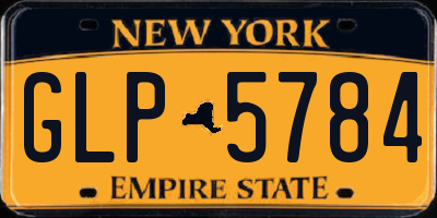 NY license plate GLP5784