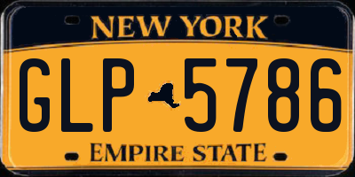 NY license plate GLP5786