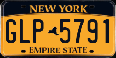NY license plate GLP5791