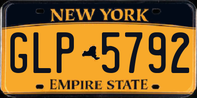 NY license plate GLP5792