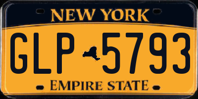 NY license plate GLP5793