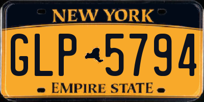 NY license plate GLP5794