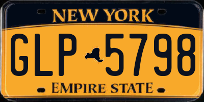 NY license plate GLP5798